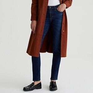 AG Adriano Goldschmied Jeans Womens 27 Blue Tribeca Dark Wash Straight Leg Denim